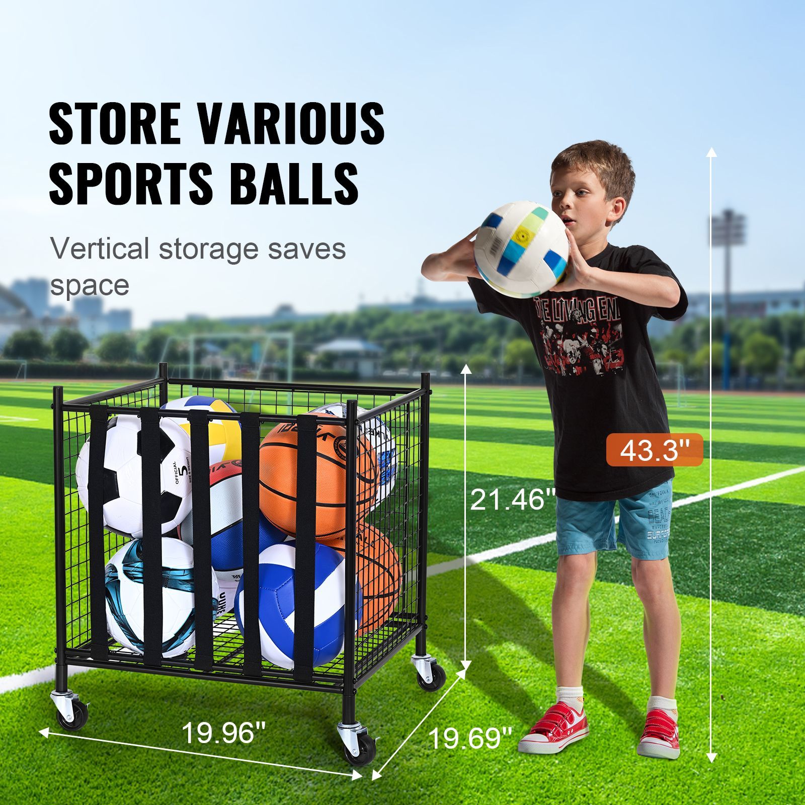 Rolling Sports Ball Storage Ca - огляд і ціна Sports Equipment Organizer
