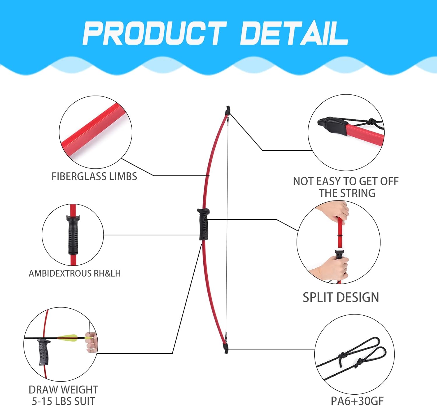 Recurve Bow and Arrow Set Outd - огляд і ціна Archery Target Face