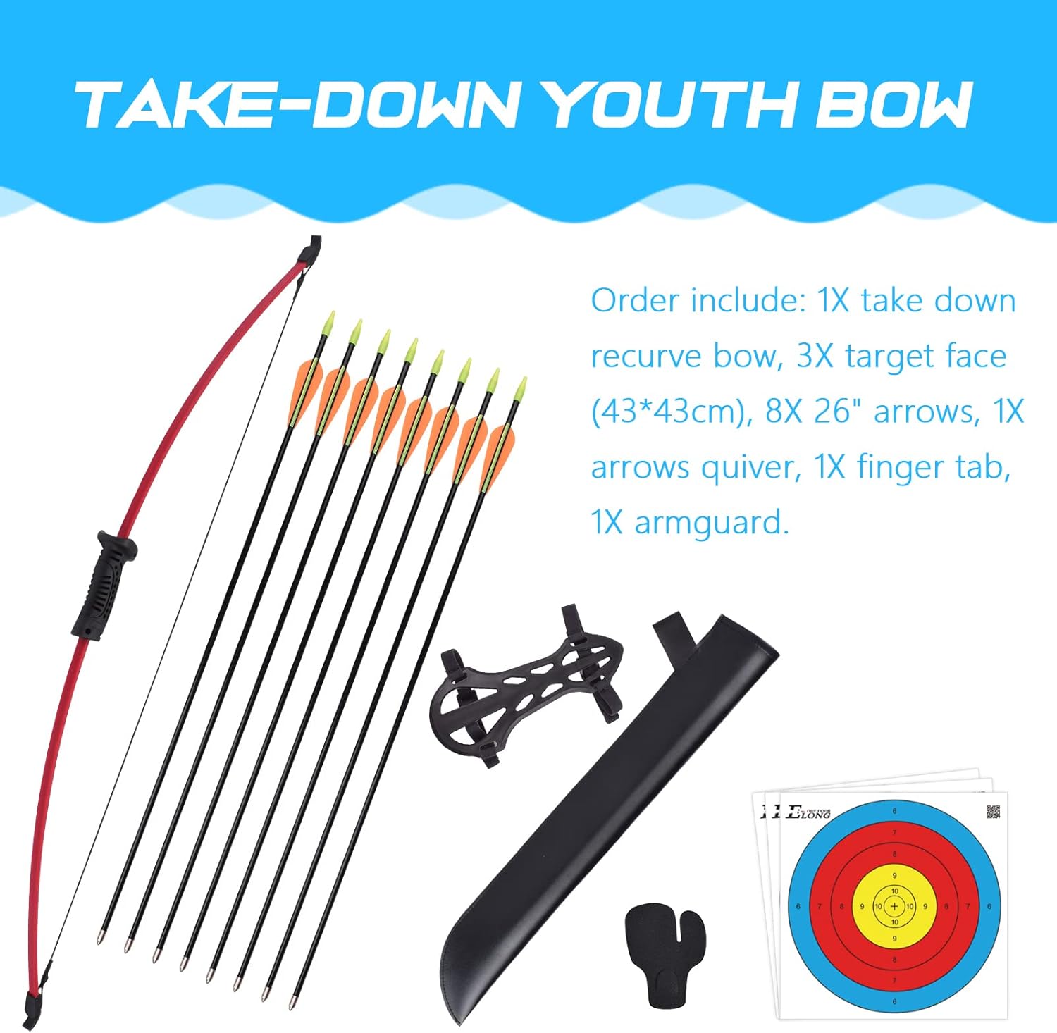 Recurve Bow and Arrow Set Outd - огляд і ціна Archery Target Face
