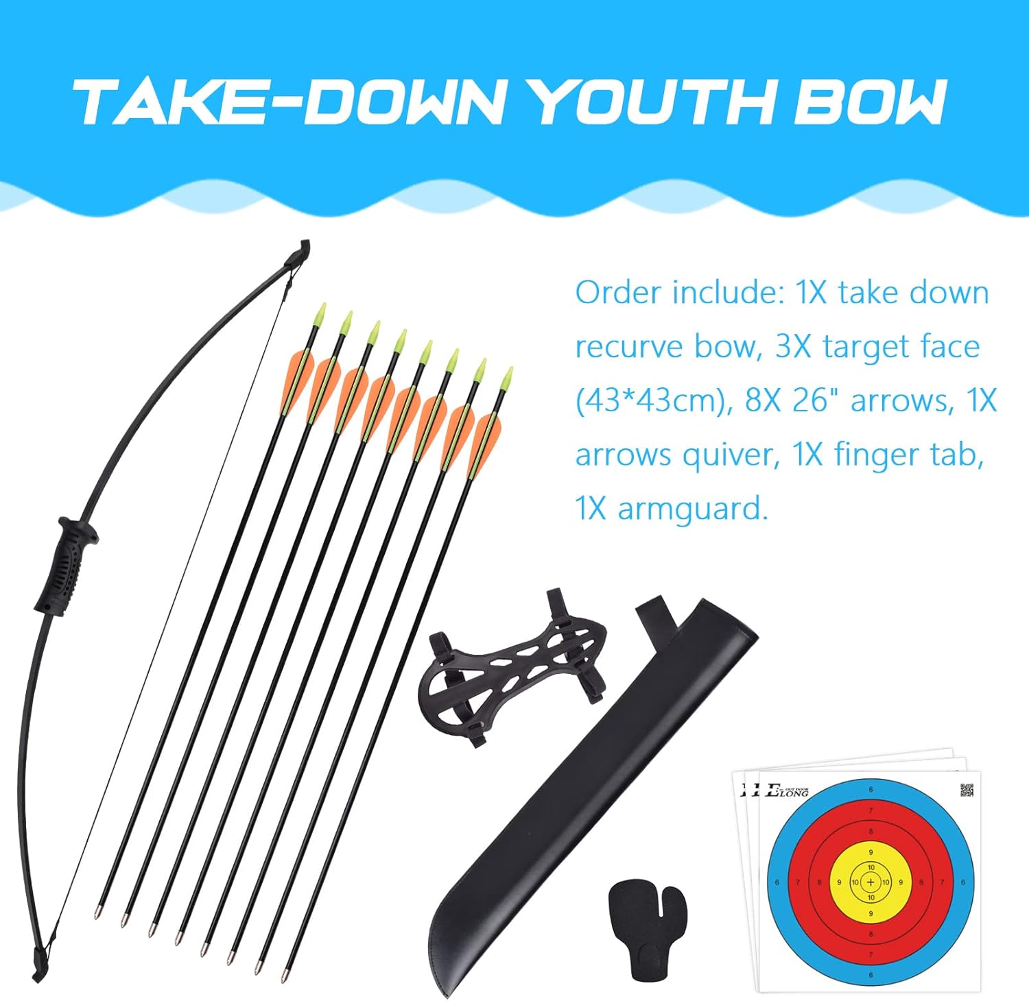 Recurve Bow and Arrow Set Outd - огляд і ціна Archery Target Face